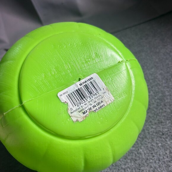 General Foam Blow Mold Jack-O-Lantern Pumpkin Candy Bucket Pail Neon Green USA - Picture 9 of 11